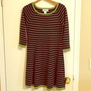 Dropped waist sweater dress